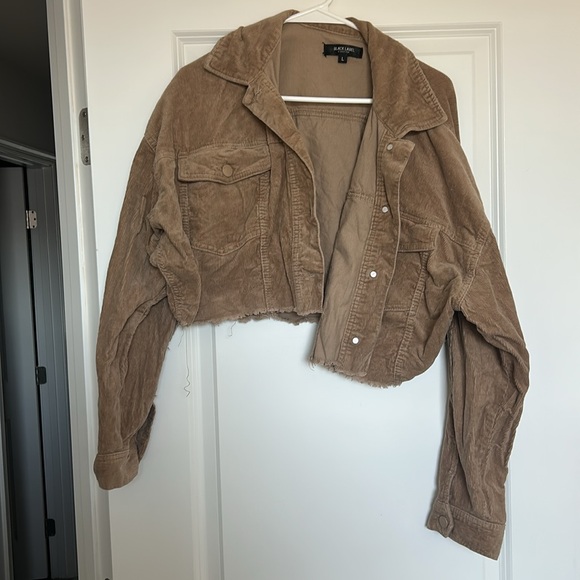 12th Tribe Nobody's Baby Brown Corduroy Crop Jacket - Picture 7 of 8